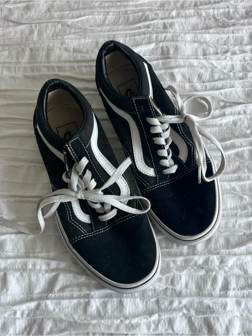 Vans Black and White Old Skool Skate Shoes